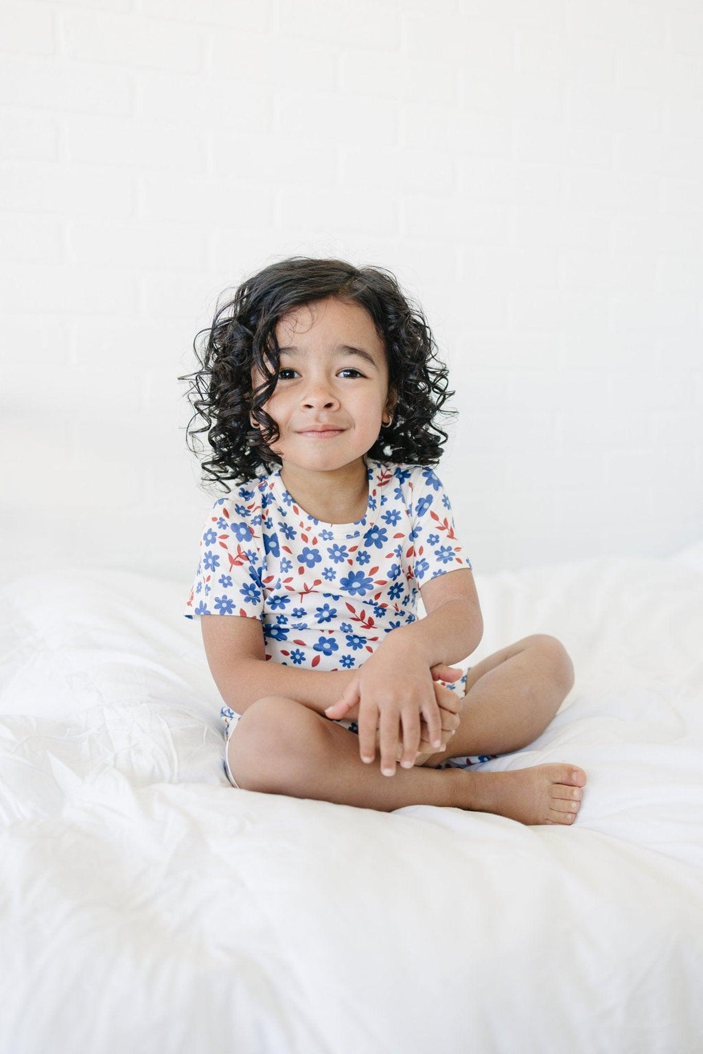 Red White & Blooms 2pc Bamboo Pajamas *4T left